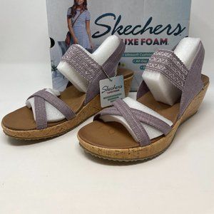 Skechers Women's Beverlee - High Tea ( Spring Daisy) Wedge Sandal NIB FAST SHIP!